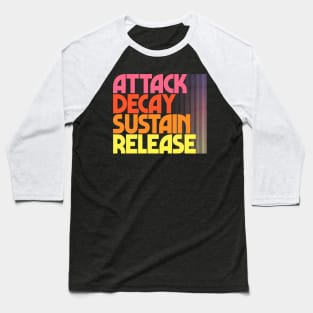 ADSR/ Attack, Decay, Sustain, Release Synthesizer Design Baseball T-Shirt